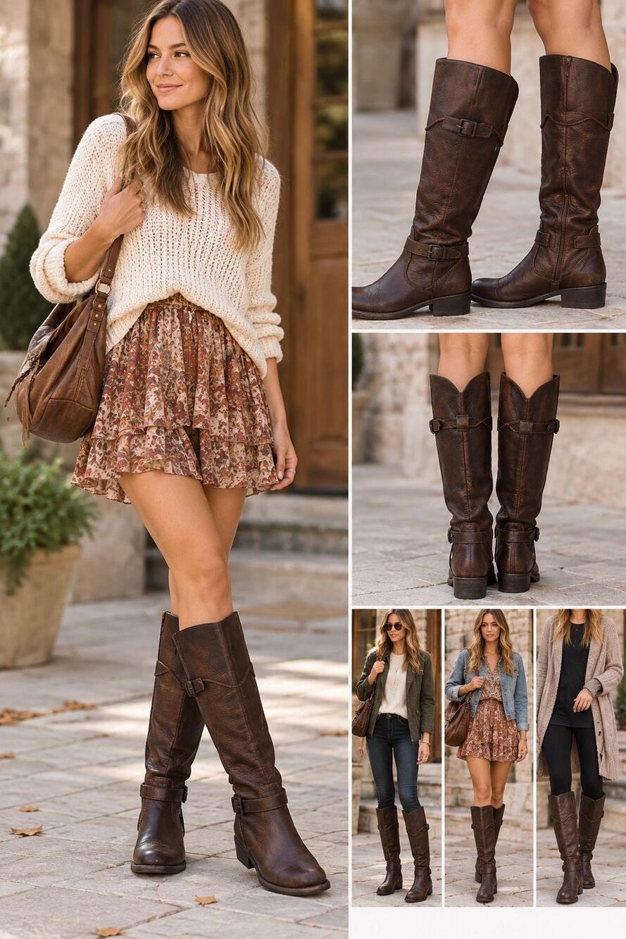 FRYE Phillip Tall Riding boots brown 7B 3476844